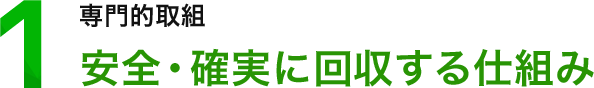 安全・確実に回収する仕組み